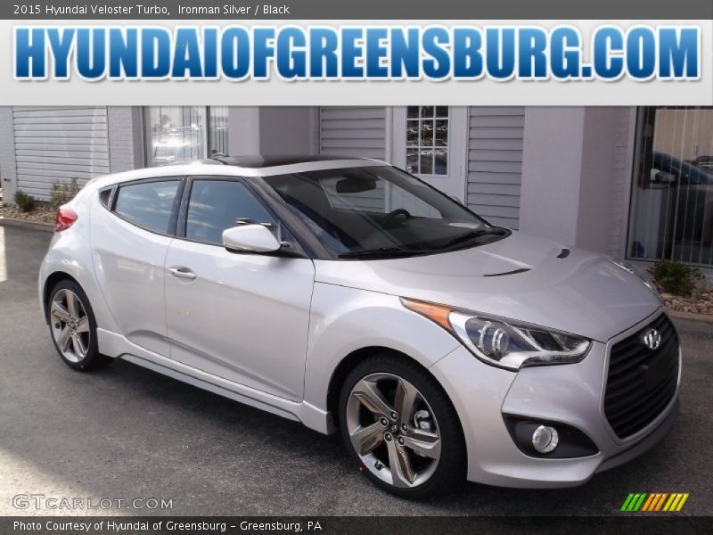 Ironman Silver / Black 2015 Hyundai Veloster Turbo