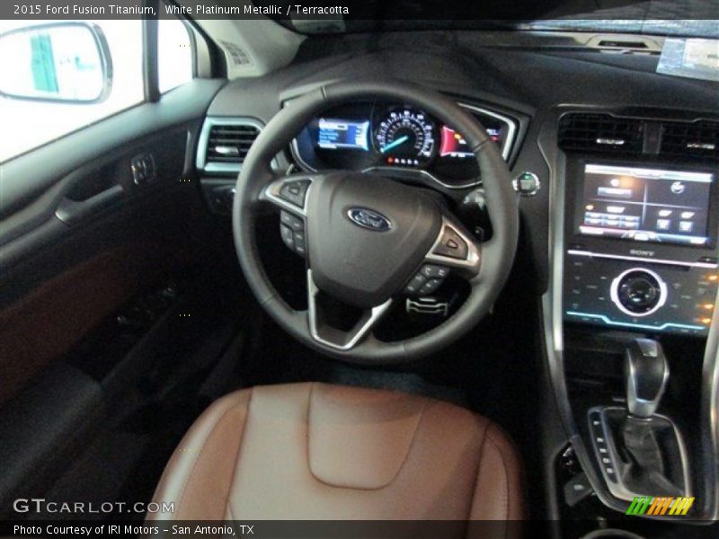 White Platinum Metallic / Terracotta 2015 Ford Fusion Titanium