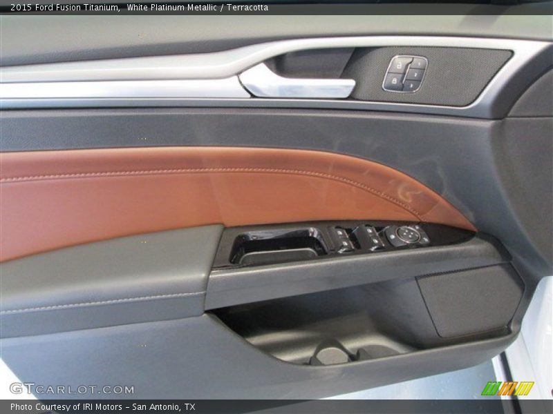 White Platinum Metallic / Terracotta 2015 Ford Fusion Titanium