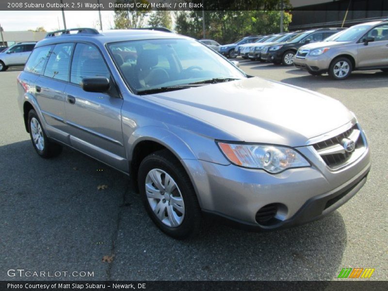 Diamond Gray Metallic / Off Black 2008 Subaru Outback 2.5i Wagon