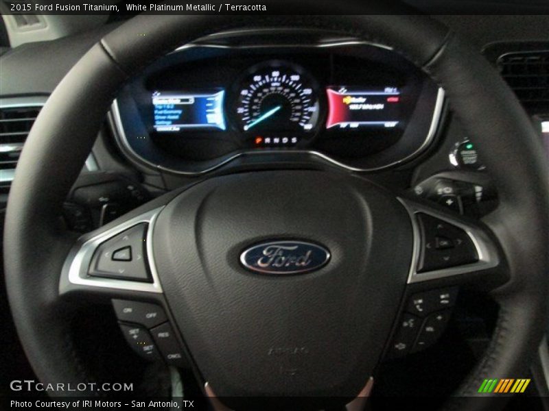 White Platinum Metallic / Terracotta 2015 Ford Fusion Titanium