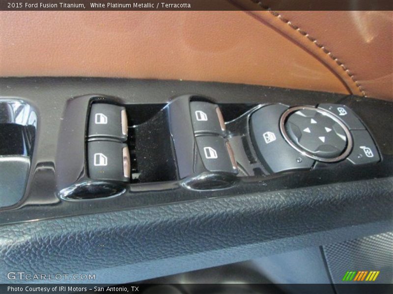 White Platinum Metallic / Terracotta 2015 Ford Fusion Titanium