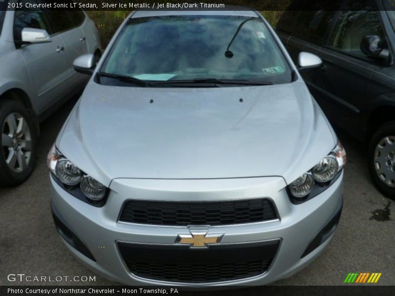 Silver Ice Metallic / Jet Black/Dark Titanium 2015 Chevrolet Sonic LT Sedan