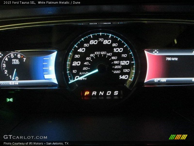 White Platinum Metallic / Dune 2015 Ford Taurus SEL