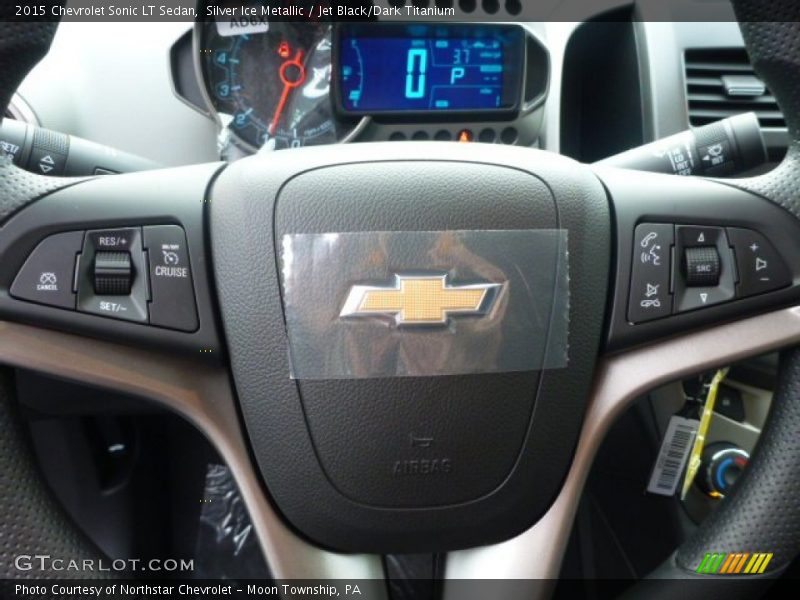 Silver Ice Metallic / Jet Black/Dark Titanium 2015 Chevrolet Sonic LT Sedan