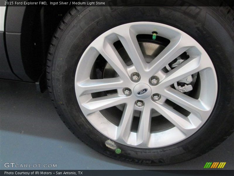 Ingot Silver / Medium Light Stone 2015 Ford Explorer FWD