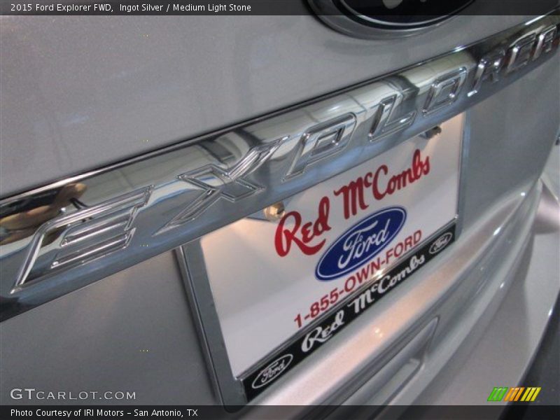 Ingot Silver / Medium Light Stone 2015 Ford Explorer FWD