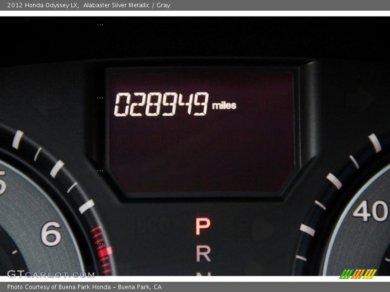 Alabaster Silver Metallic / Gray 2012 Honda Odyssey LX