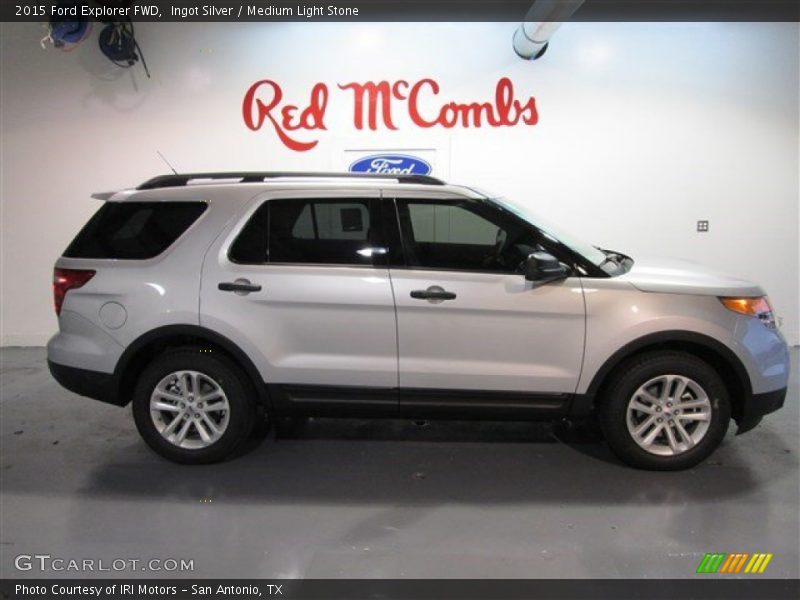 Ingot Silver / Medium Light Stone 2015 Ford Explorer FWD