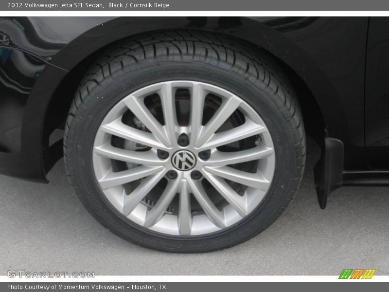 Black / Cornsilk Beige 2012 Volkswagen Jetta SEL Sedan