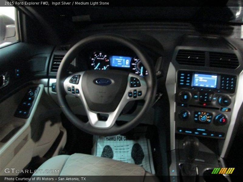 Ingot Silver / Medium Light Stone 2015 Ford Explorer FWD