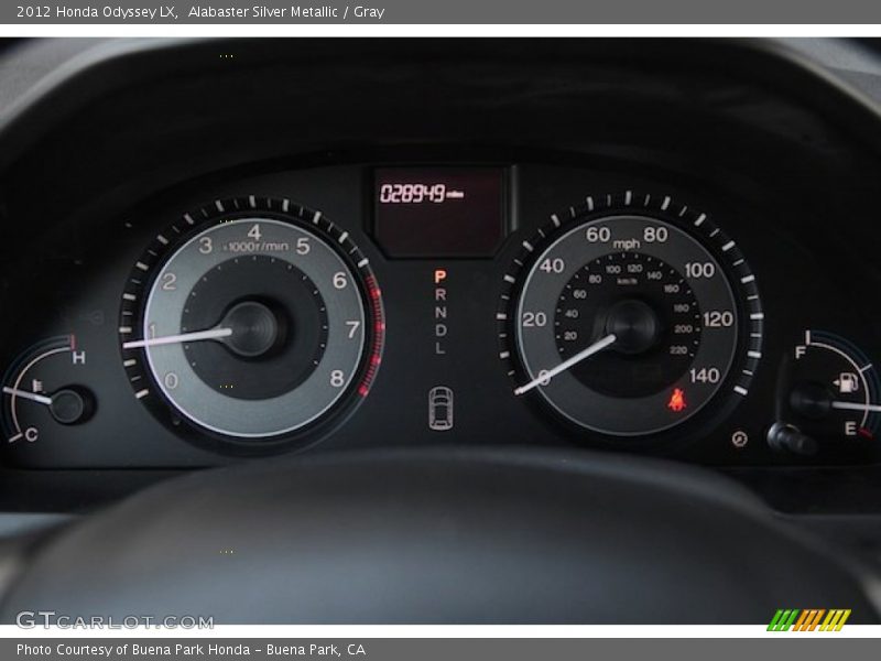 Alabaster Silver Metallic / Gray 2012 Honda Odyssey LX