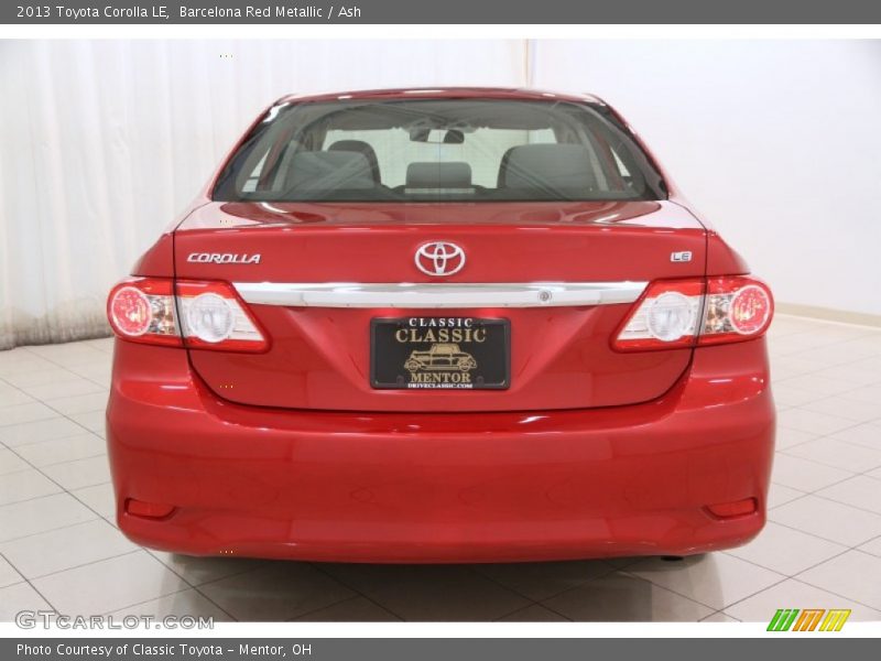 Barcelona Red Metallic / Ash 2013 Toyota Corolla LE