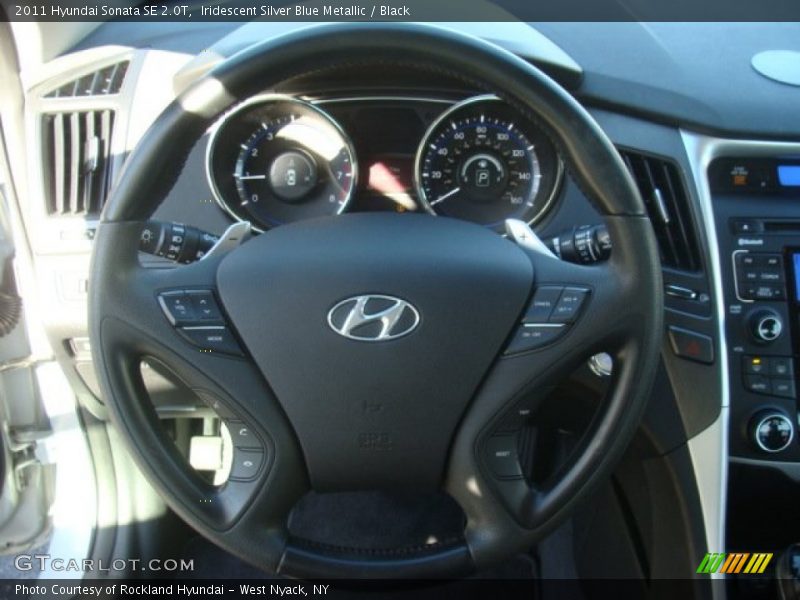 Iridescent Silver Blue Metallic / Black 2011 Hyundai Sonata SE 2.0T