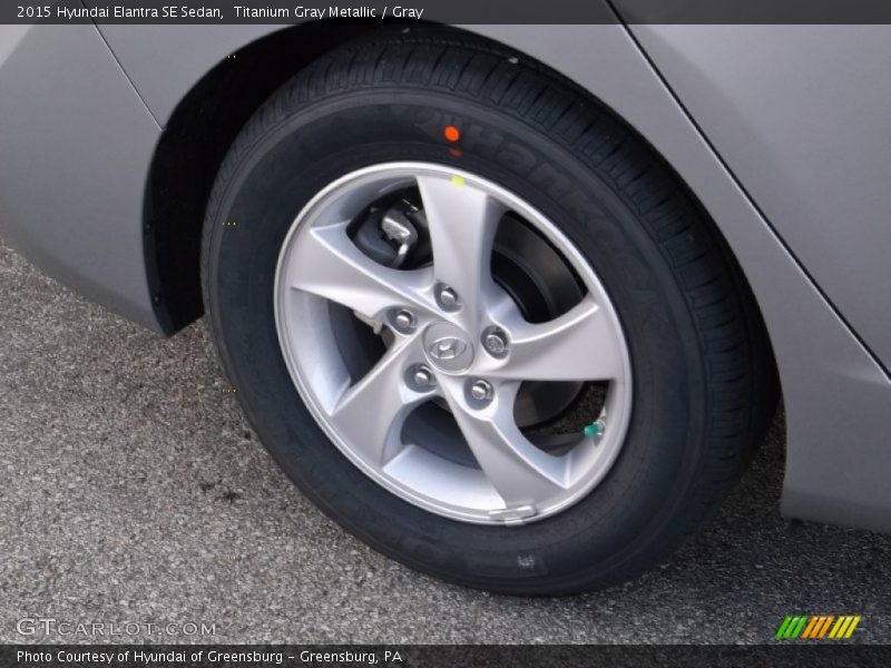 Titanium Gray Metallic / Gray 2015 Hyundai Elantra SE Sedan