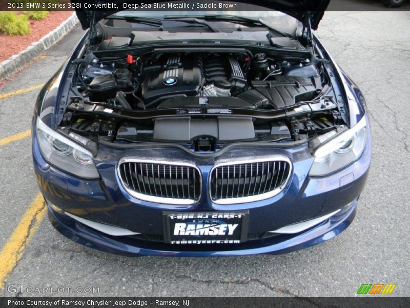 Deep Sea Blue Metallic / Saddle Brown 2013 BMW 3 Series 328i Convertible