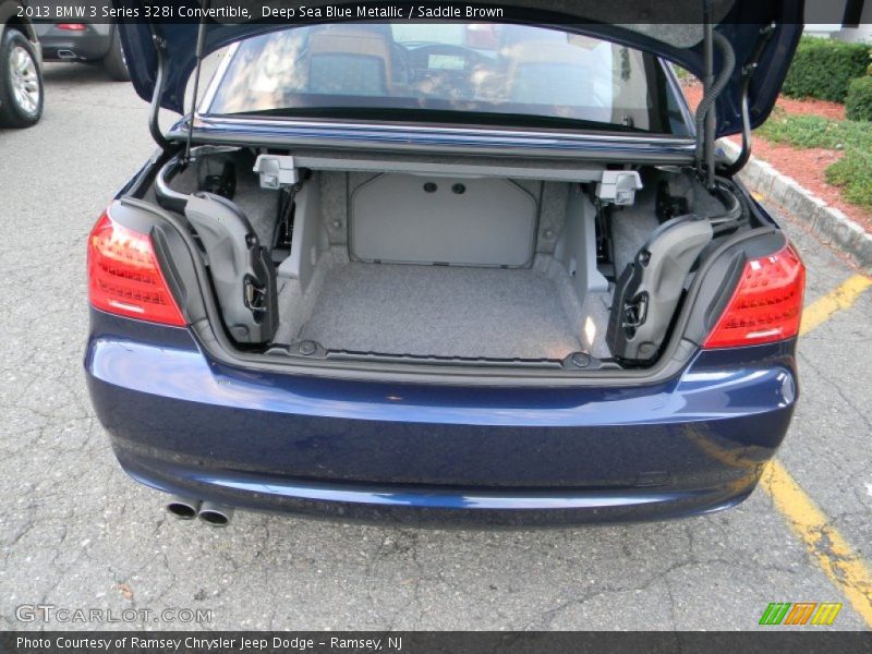 Deep Sea Blue Metallic / Saddle Brown 2013 BMW 3 Series 328i Convertible