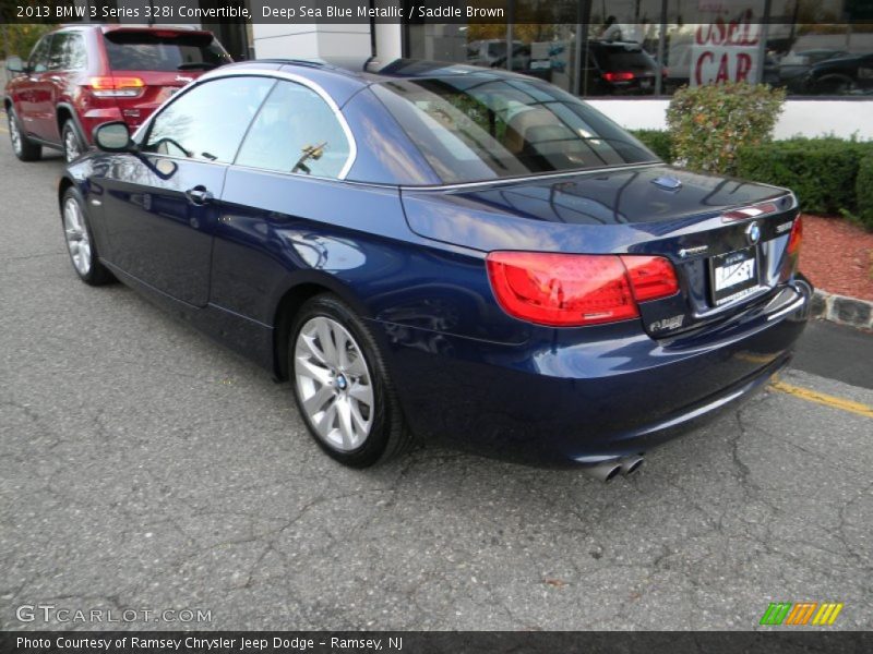 Deep Sea Blue Metallic / Saddle Brown 2013 BMW 3 Series 328i Convertible