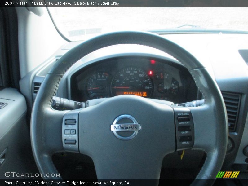 Galaxy Black / Steel Gray 2007 Nissan Titan LE Crew Cab 4x4