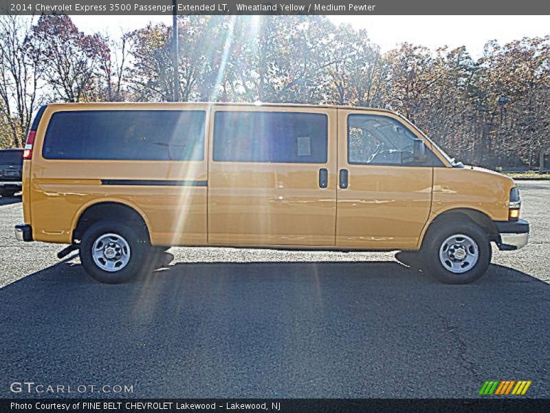 Wheatland Yellow / Medium Pewter 2014 Chevrolet Express 3500 Passenger Extended LT