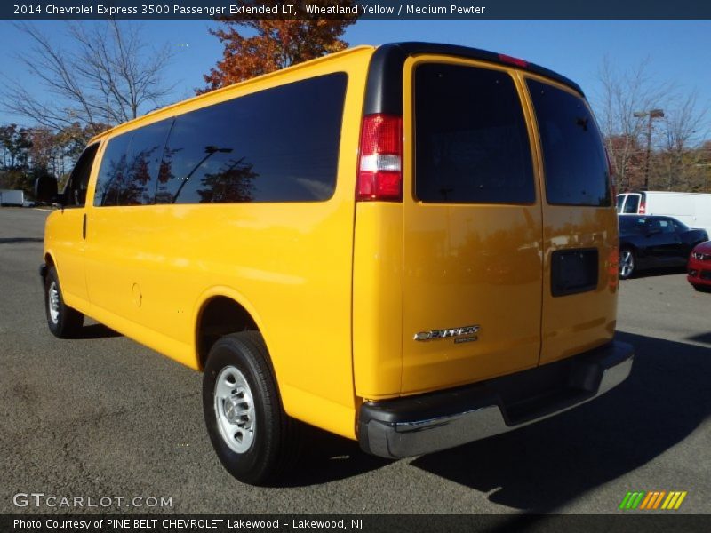 Wheatland Yellow / Medium Pewter 2014 Chevrolet Express 3500 Passenger Extended LT