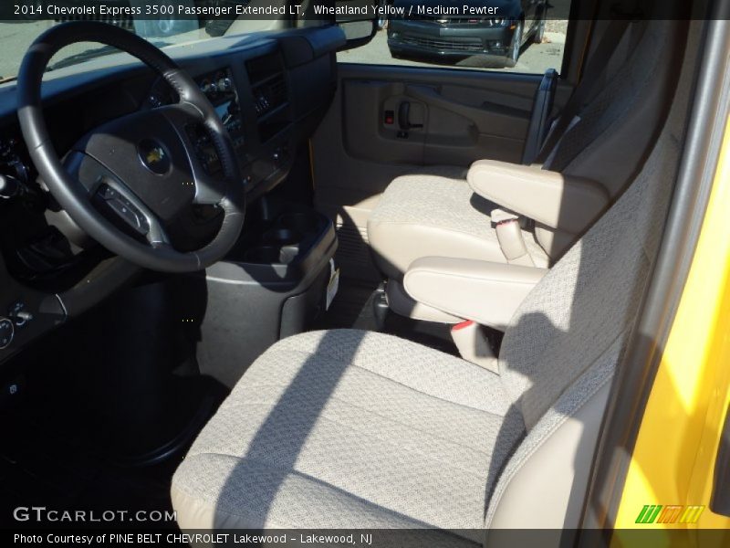 Wheatland Yellow / Medium Pewter 2014 Chevrolet Express 3500 Passenger Extended LT