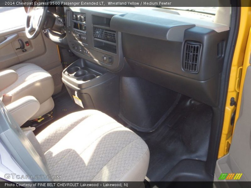Wheatland Yellow / Medium Pewter 2014 Chevrolet Express 3500 Passenger Extended LT