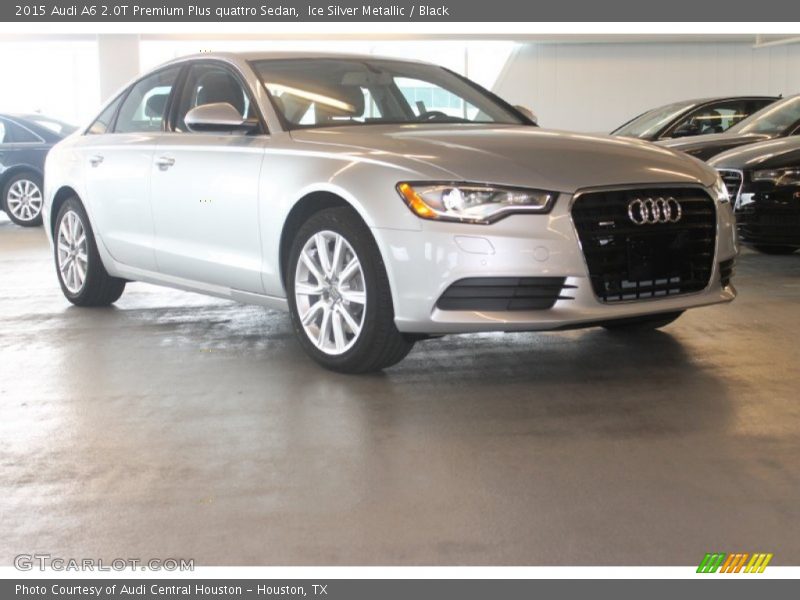 Ice Silver Metallic / Black 2015 Audi A6 2.0T Premium Plus quattro Sedan