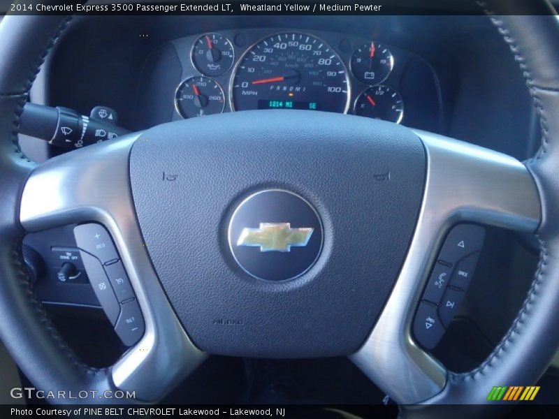 Wheatland Yellow / Medium Pewter 2014 Chevrolet Express 3500 Passenger Extended LT