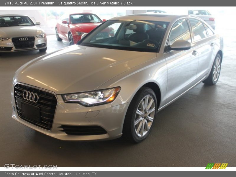 Ice Silver Metallic / Black 2015 Audi A6 2.0T Premium Plus quattro Sedan