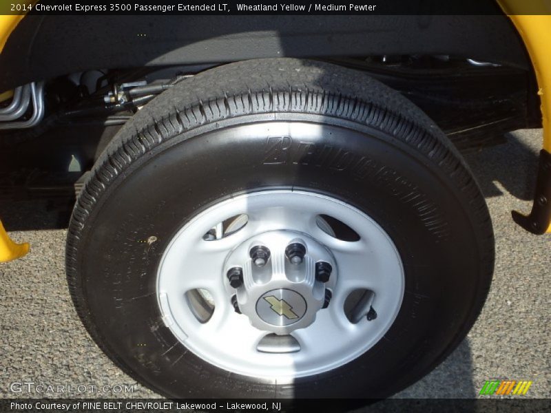 Wheatland Yellow / Medium Pewter 2014 Chevrolet Express 3500 Passenger Extended LT