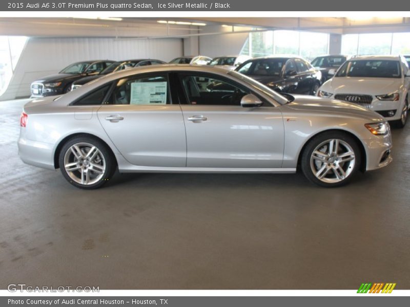 Ice Silver Metallic / Black 2015 Audi A6 3.0T Premium Plus quattro Sedan