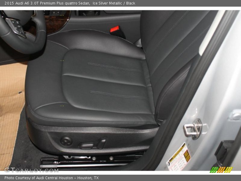 Ice Silver Metallic / Black 2015 Audi A6 3.0T Premium Plus quattro Sedan