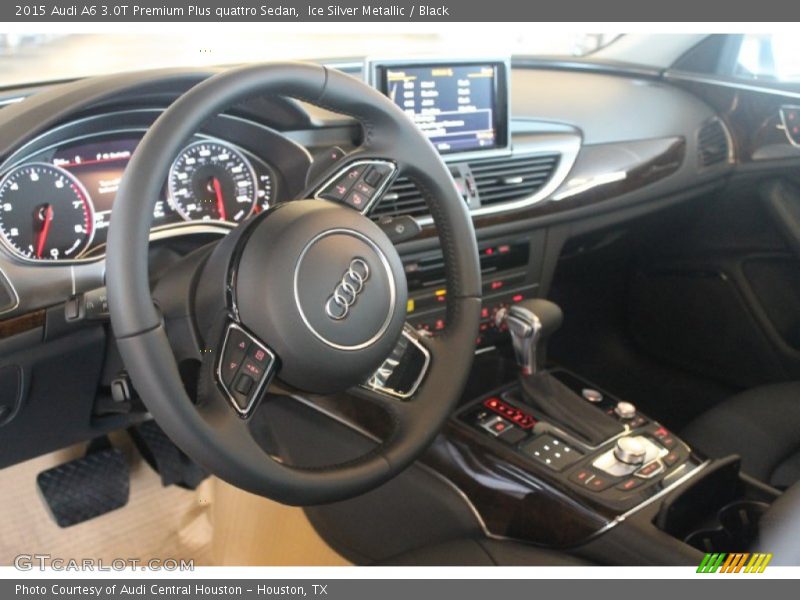 Ice Silver Metallic / Black 2015 Audi A6 3.0T Premium Plus quattro Sedan