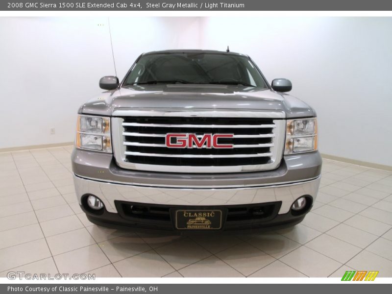 Steel Gray Metallic / Light Titanium 2008 GMC Sierra 1500 SLE Extended Cab 4x4