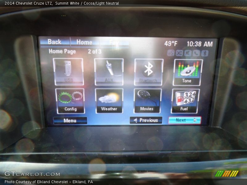 Summit White / Cocoa/Light Neutral 2014 Chevrolet Cruze LTZ