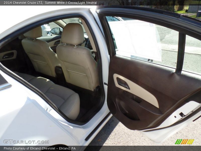 Summit White / Cocoa/Light Neutral 2014 Chevrolet Cruze LTZ