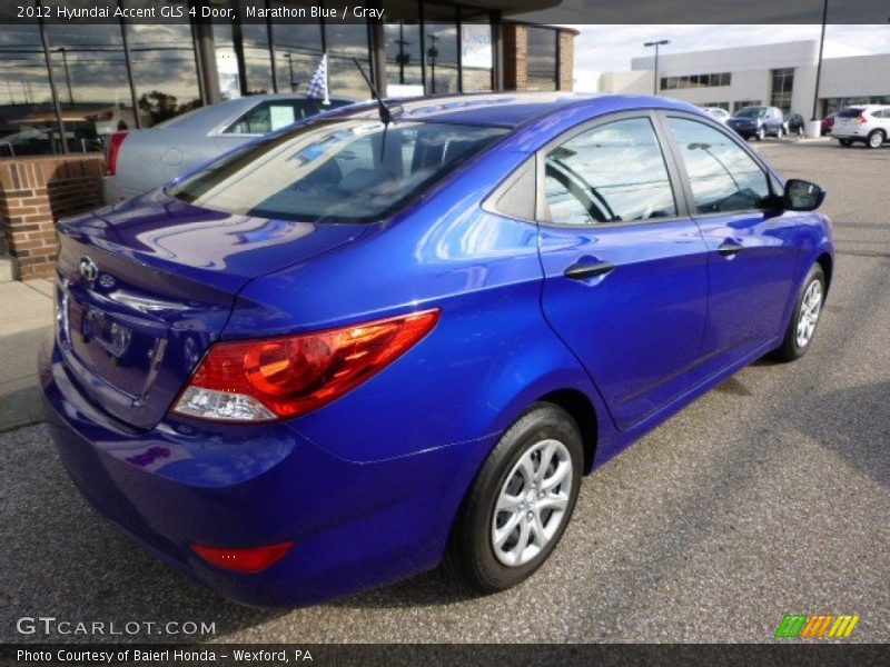 Marathon Blue / Gray 2012 Hyundai Accent GLS 4 Door