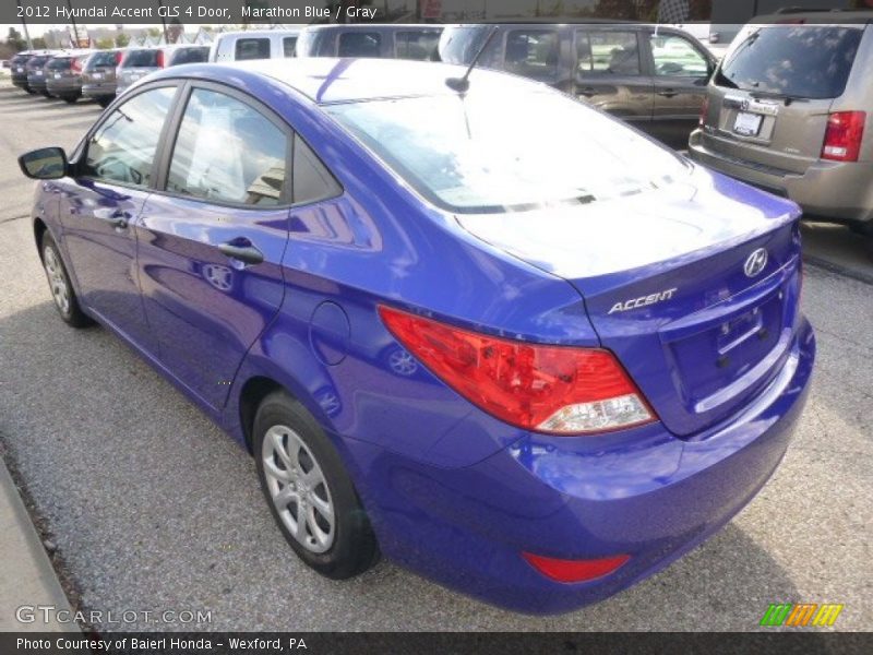 Marathon Blue / Gray 2012 Hyundai Accent GLS 4 Door