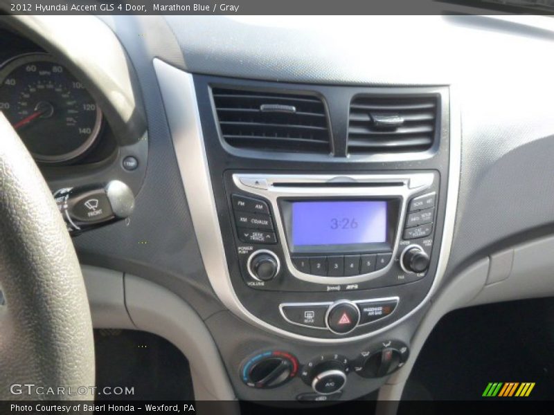 Marathon Blue / Gray 2012 Hyundai Accent GLS 4 Door