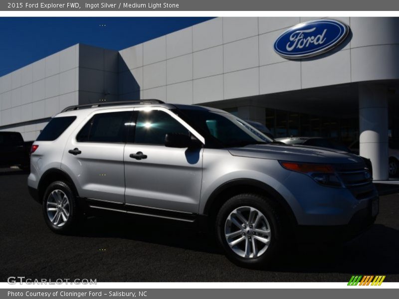 Ingot Silver / Medium Light Stone 2015 Ford Explorer FWD