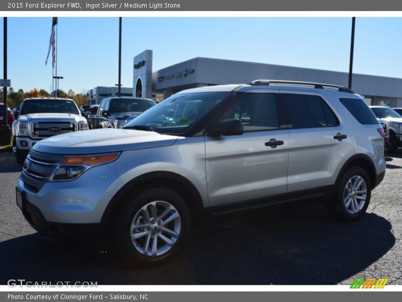 Ingot Silver / Medium Light Stone 2015 Ford Explorer FWD