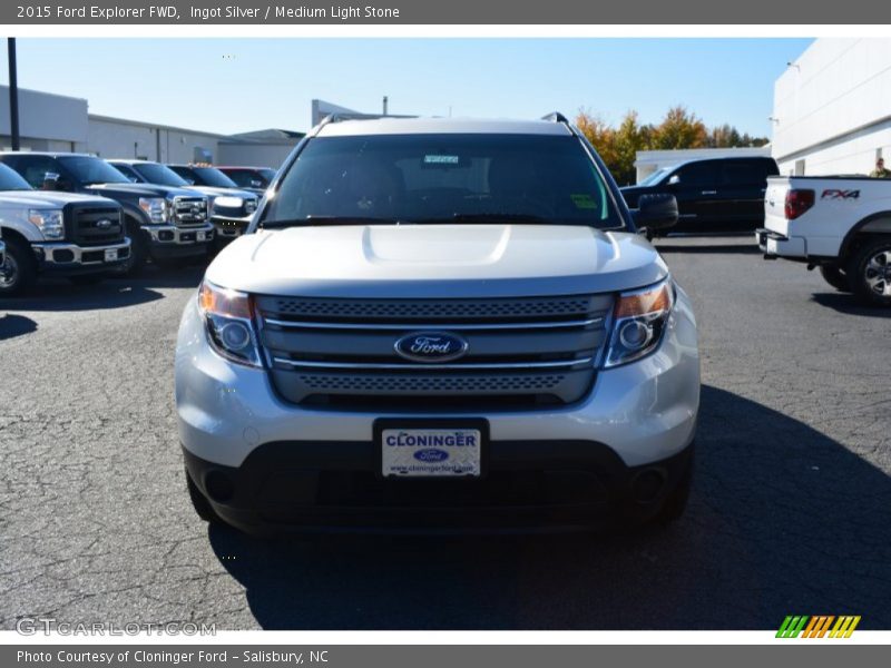 Ingot Silver / Medium Light Stone 2015 Ford Explorer FWD