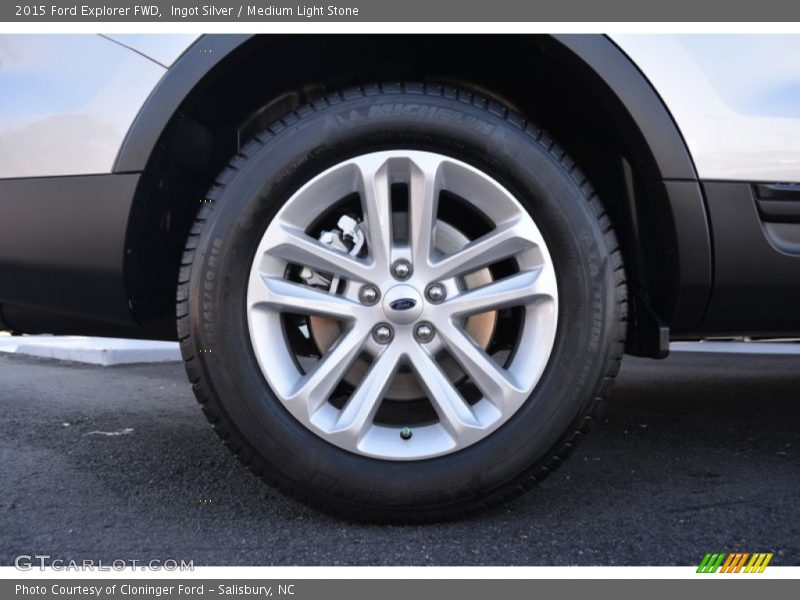 Ingot Silver / Medium Light Stone 2015 Ford Explorer FWD