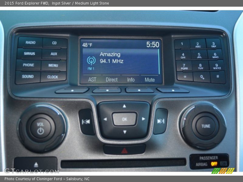 Ingot Silver / Medium Light Stone 2015 Ford Explorer FWD