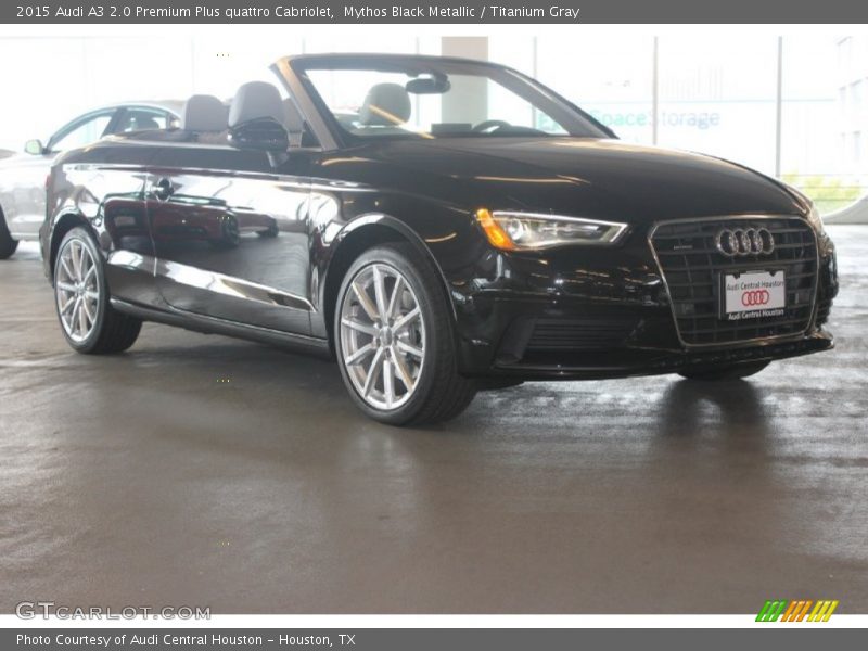 Mythos Black Metallic / Titanium Gray 2015 Audi A3 2.0 Premium Plus quattro Cabriolet