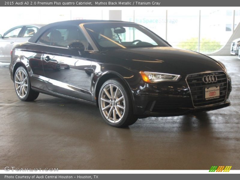 Mythos Black Metallic / Titanium Gray 2015 Audi A3 2.0 Premium Plus quattro Cabriolet
