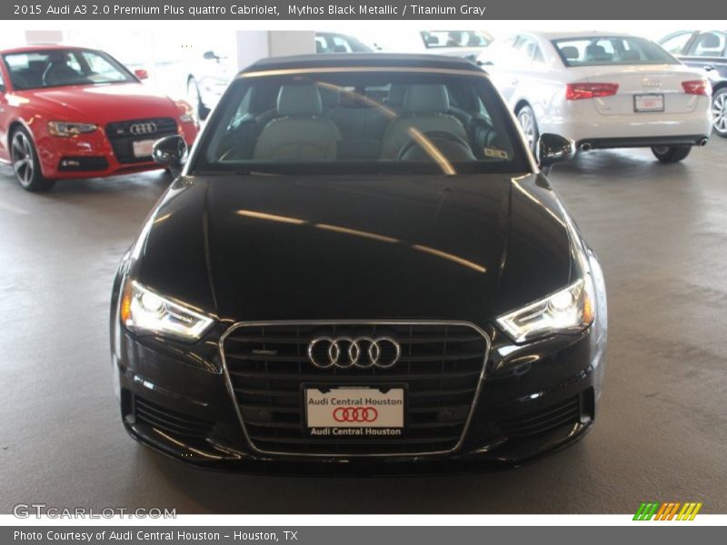 Mythos Black Metallic / Titanium Gray 2015 Audi A3 2.0 Premium Plus quattro Cabriolet