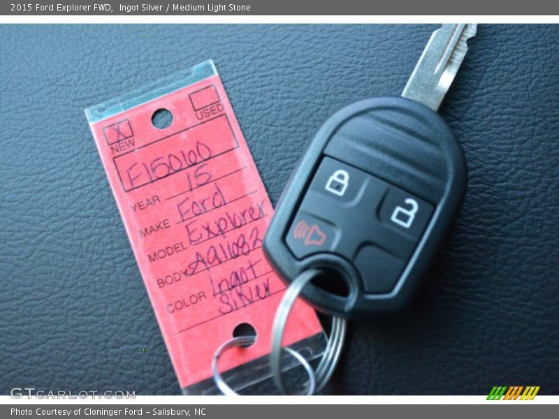 Ingot Silver / Medium Light Stone 2015 Ford Explorer FWD