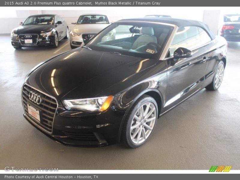 Mythos Black Metallic / Titanium Gray 2015 Audi A3 2.0 Premium Plus quattro Cabriolet